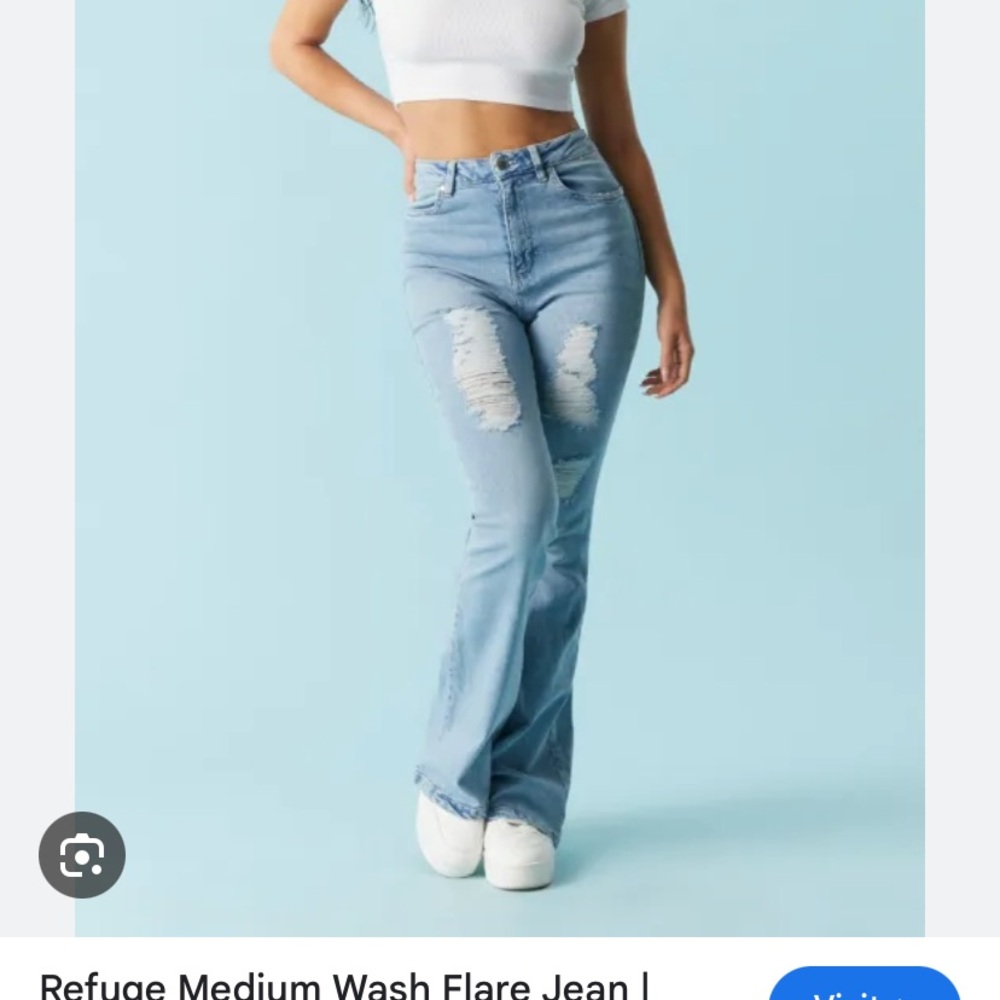 Refuge Light Blue Flare Jeans
